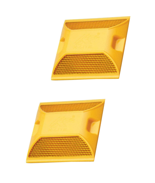 NEW Commercial Road Highway Pavement Marker Reflector Yellow Two Side